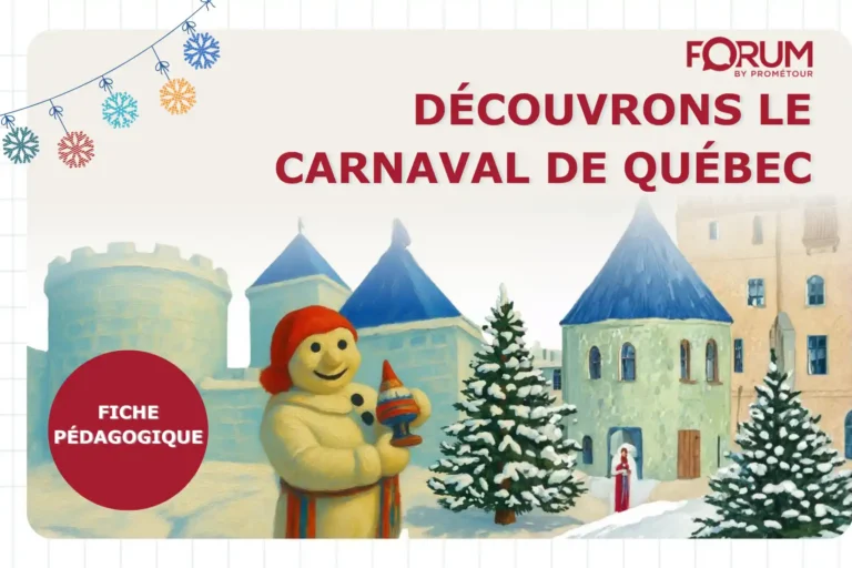 French lesson plan about the Carnaval de Québec with students, Château Frontenac, ice sculptures, and maple taffy
