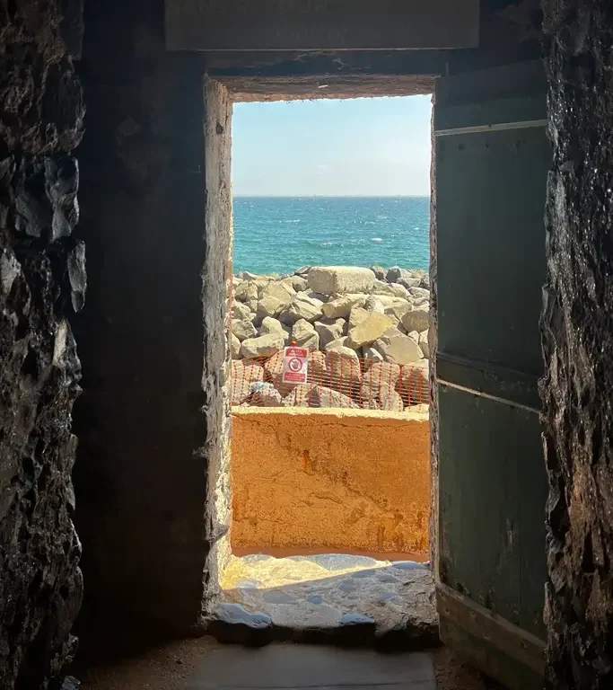View through the Door of No Return at the House of Slaves on Gorée Island